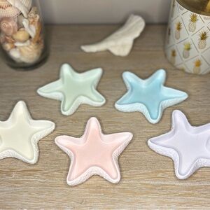 Pastel Starfish Ceramic Trinket Dish
